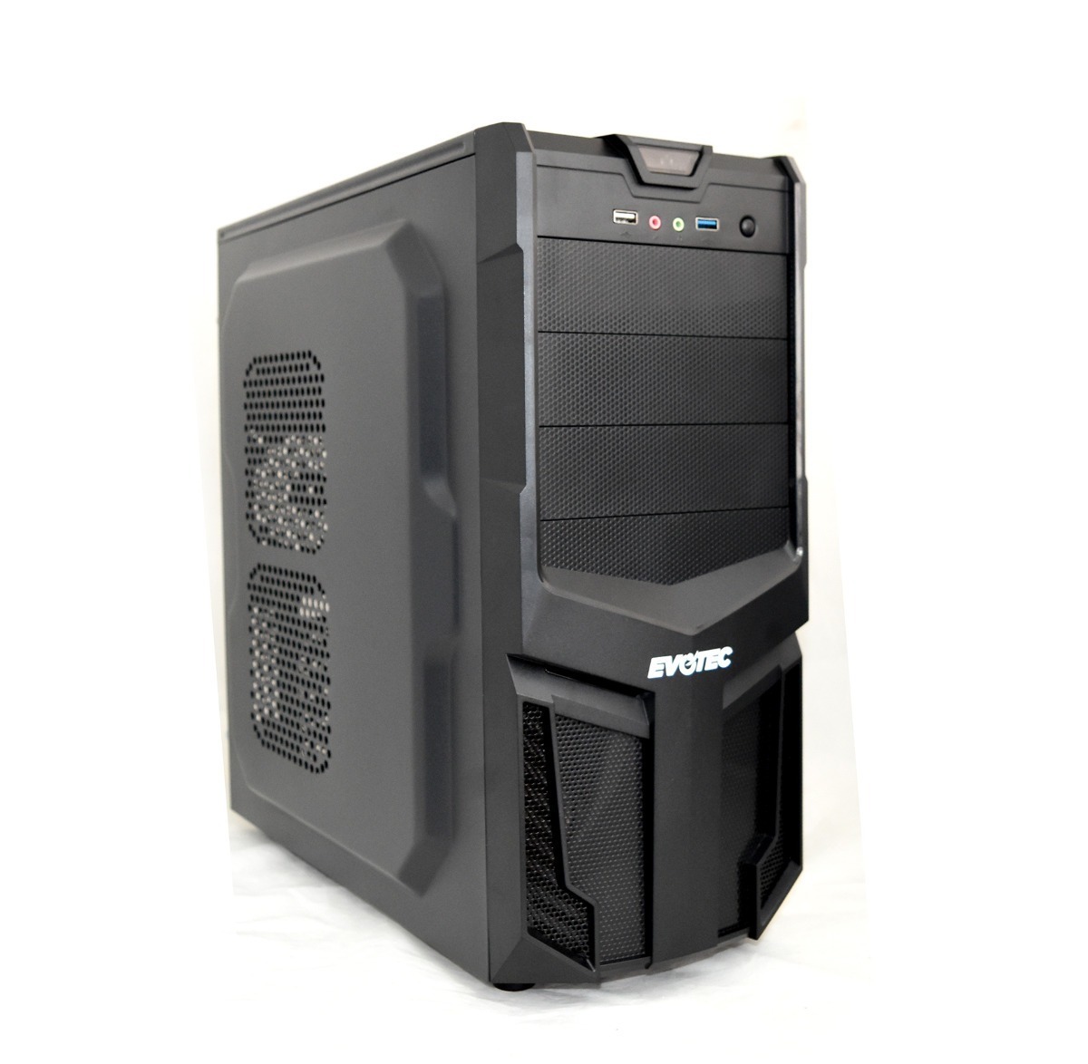 GABINETE NACEB ATX EVOTEC EV-1002N CON FUENTE DE PODER DE 600W USB 3.0 Negro